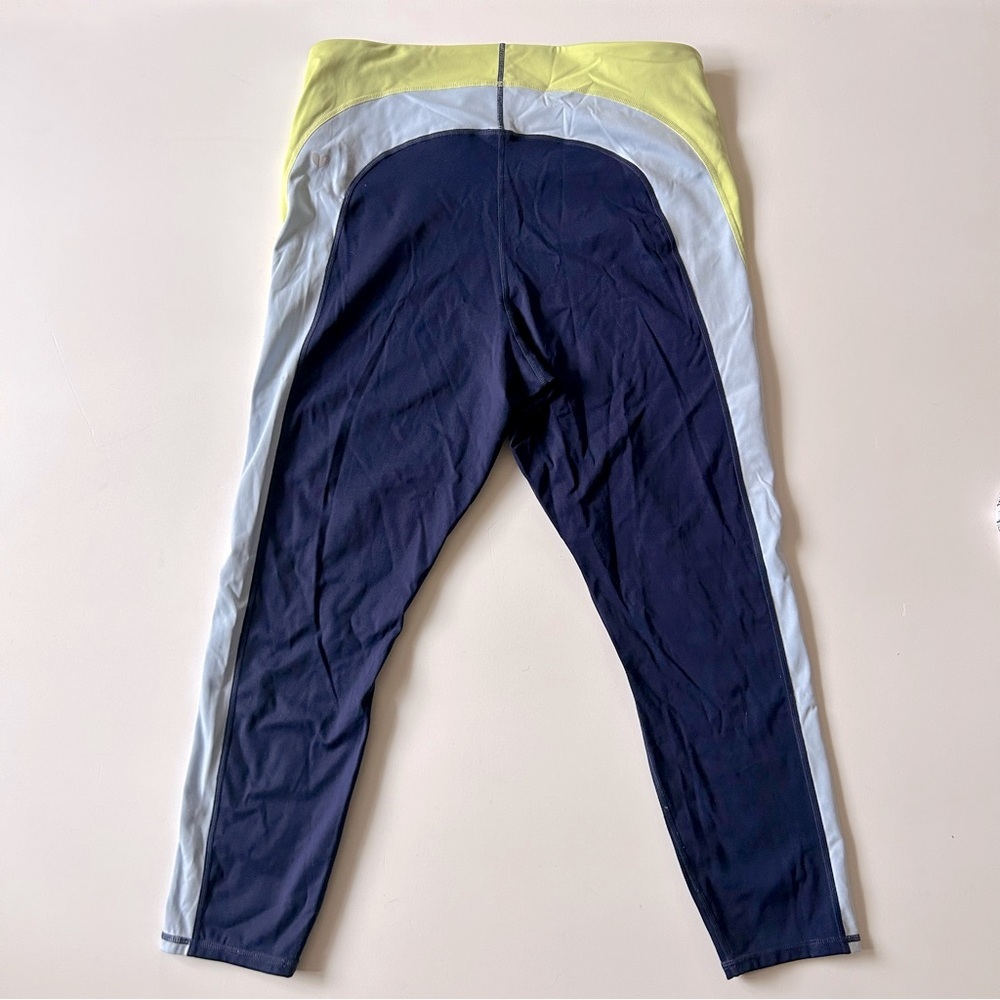 Fabletics Motion365 Color Block Blue/ Green Leggings Plus Size 2X